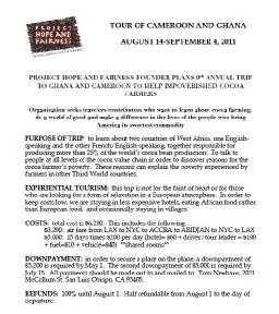 Trip to Ghana and Cameroon
