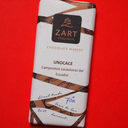 Zart Pralinen Unocace Campesinas Cacaoteras del Ecuador 70% harvest 2015
