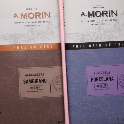 A. Morin: Madagascar Sambirano 70% and Venezuela Porcelana 100%