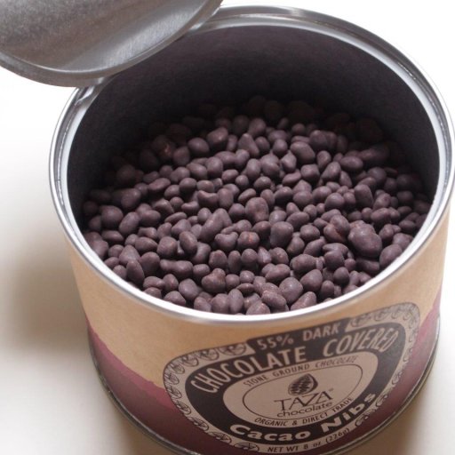 TAZA chocolate covered cacao nibs 55%