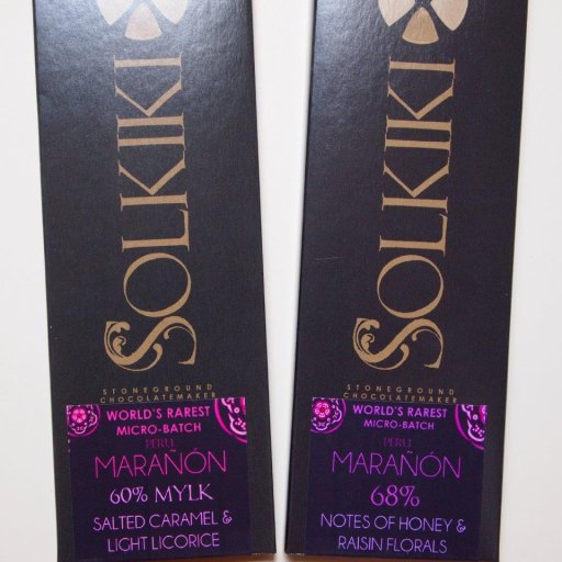 Solkiki Maranon Mylk 60% and Maranon Dark 68%