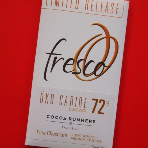 Fresco Limited Release Cocoa Runners Öko Caribe 72% light roast medium conche