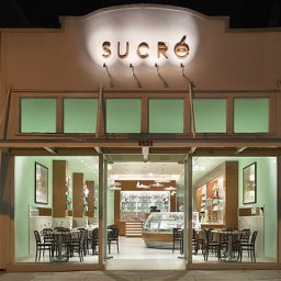 Exterior of Sucre at night