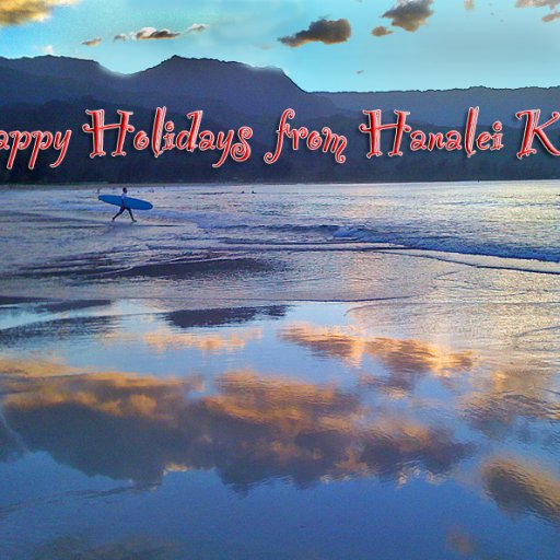 Hanalei sunset surf