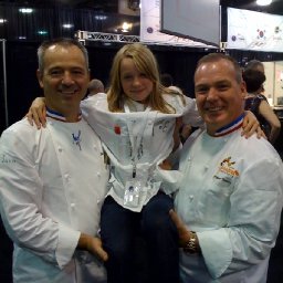 Alex in her new chef coat
