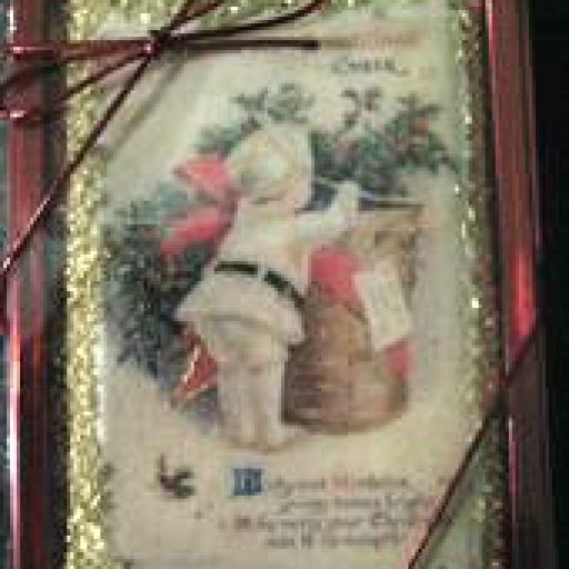 Vintage Christmas Card in Chocolate