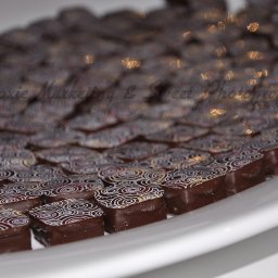 Truffles on white plate