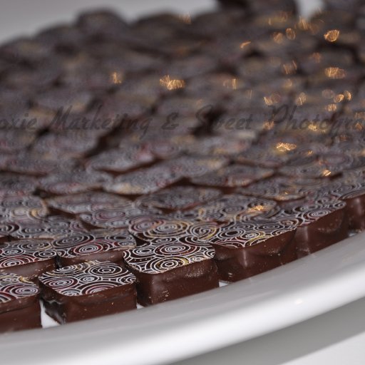 Truffles on white plate