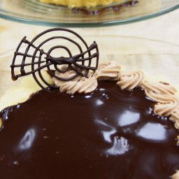My choc. decoration on Cappachino Tart