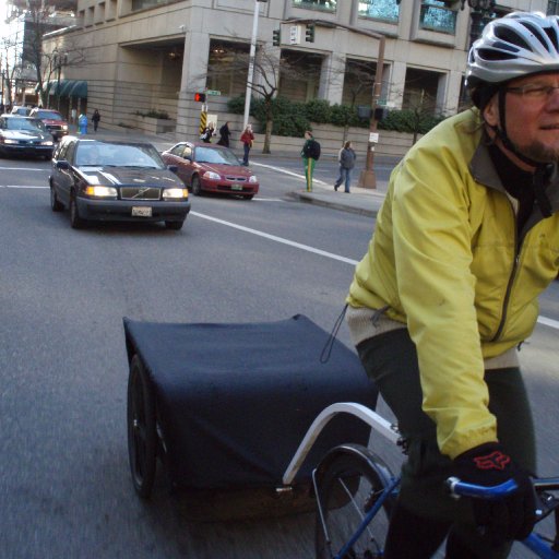 delivering Wingnut Confections in downtown Portland