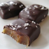 Salted lavender caramels