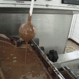 Dipping in chocolate