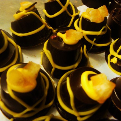Milk orange biscotti filled dark chocolates