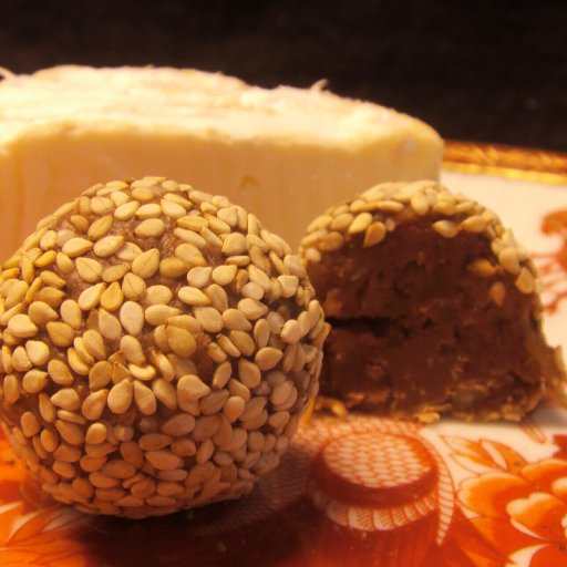 Trufas con queso brie y naranja