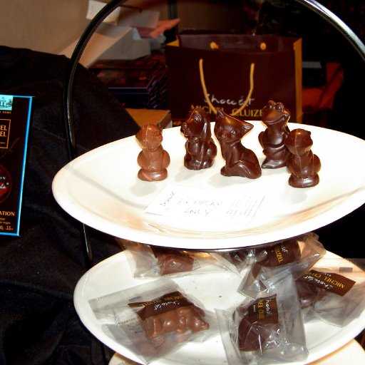 chocolate animal sculptures