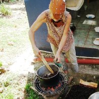 Roasting beans