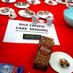 world fairtrade day London fairtrade festival rice crispie making