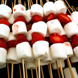divine strawberry and marshmallow kebabs