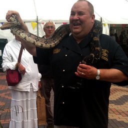 Divine chocolatier (in black)at the birmingham climate change fest