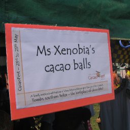 Sign for Ms Xenobia's Chocolate