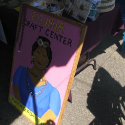 Folk Art Sign for the Fajina Women's Craft Group