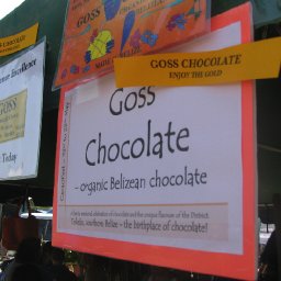 Cacao Festival Sign for Goss Chocolate