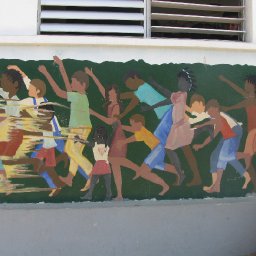 Mural on the Outside of a Parochial School Building