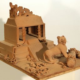 Maya Tempel mit Tiger