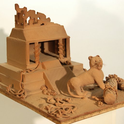 Maya Tempel mit Tiger