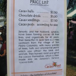 Ms Zenobia's Menu and Price List