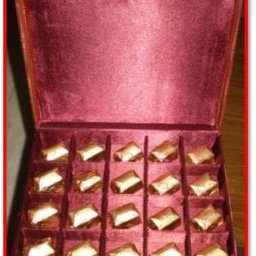 Assorted Flavored Chocolattes in Mahroon brocade Box