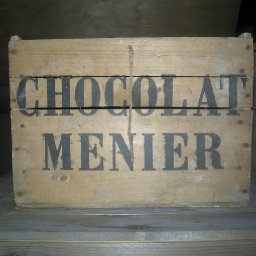 Old wooden box from Menier