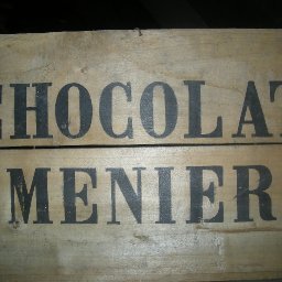 Old wooden box from Menier