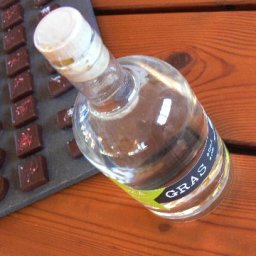 A bottle of Whisky Castle lemongrass vodka
