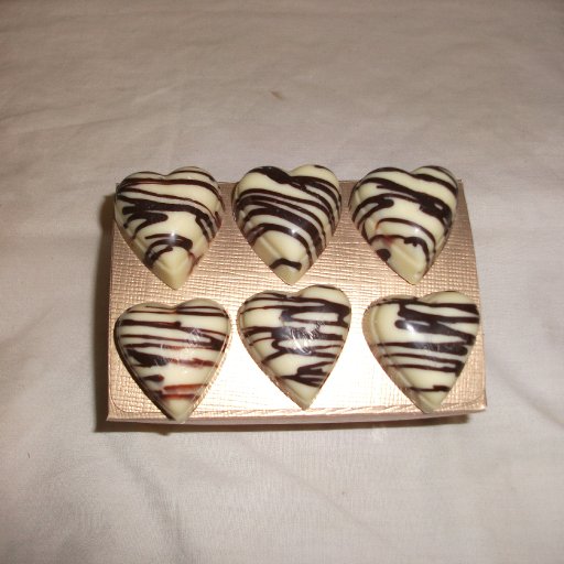 white chocolate hearts