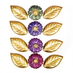 Gerbers & gold leaves