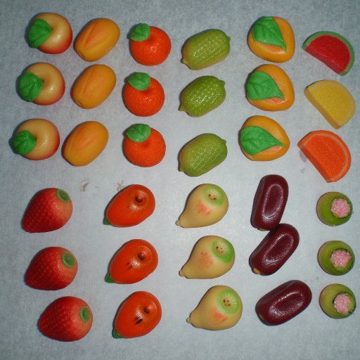 Fruits marzipan