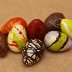Hand decorated hollow eggs