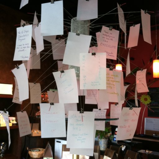 Chandelier with Chocolate sayings