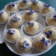 Pear and Violet Truffles