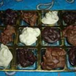 Gift box of handmade chocolate clusters