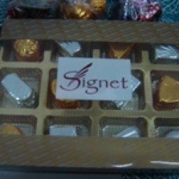 Gift box of handmade plain chocolates