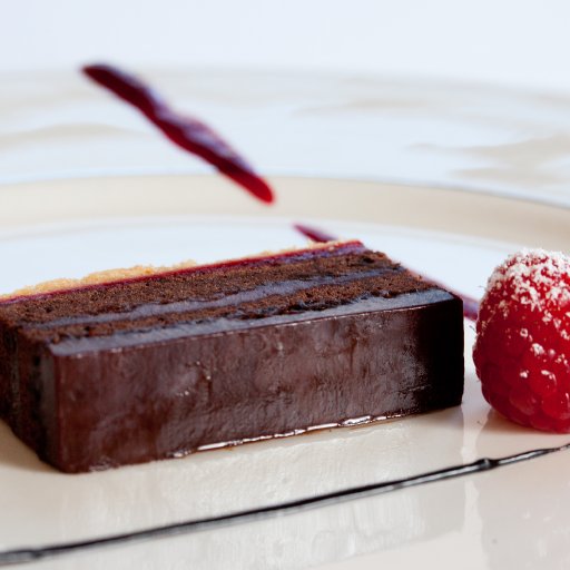 Dark chocolate and raspberries