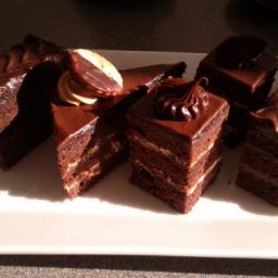 assorted chocolate pastries