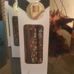 Gourmet chocolate/caramel pretzel rods