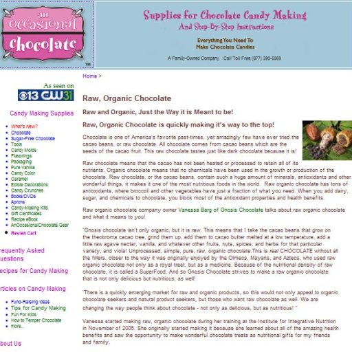 An Occasional Chocolate article