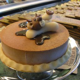 Chocolate and marzipan detail