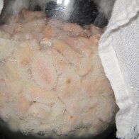 Day 1, fermenting in oven with pilot light on, door ajar