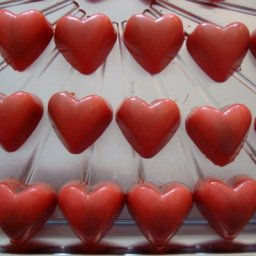 corazones frutos rojos