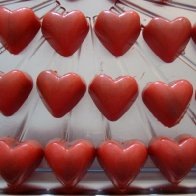 corazones frutos rojos